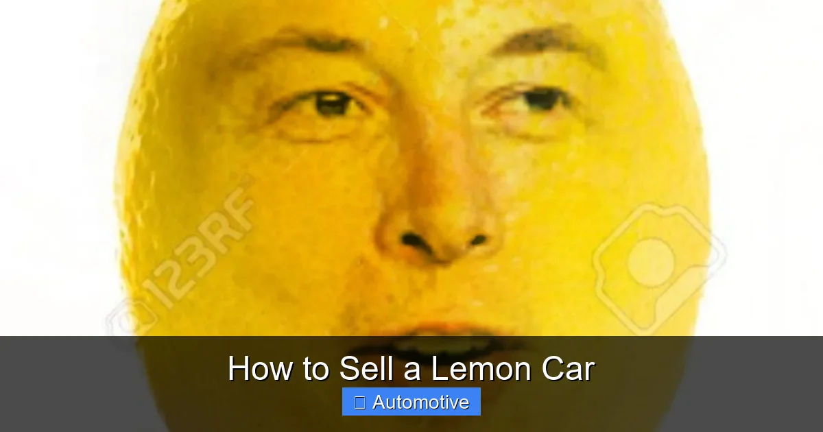 How to Sell a Lemon Car