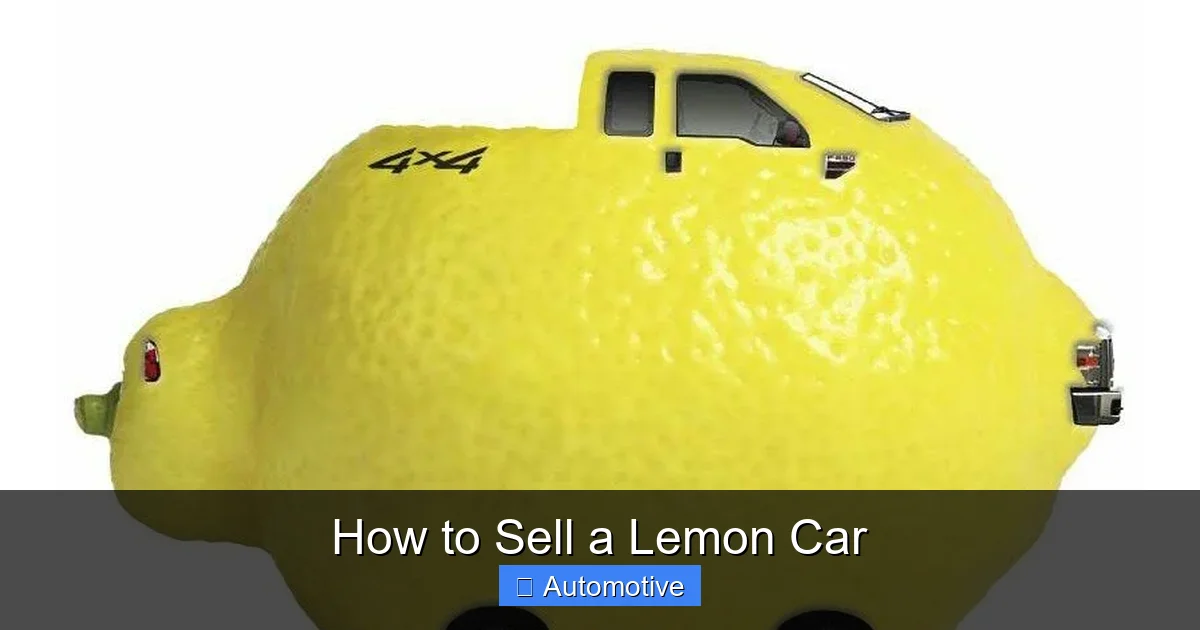 How to Sell a Lemon Car