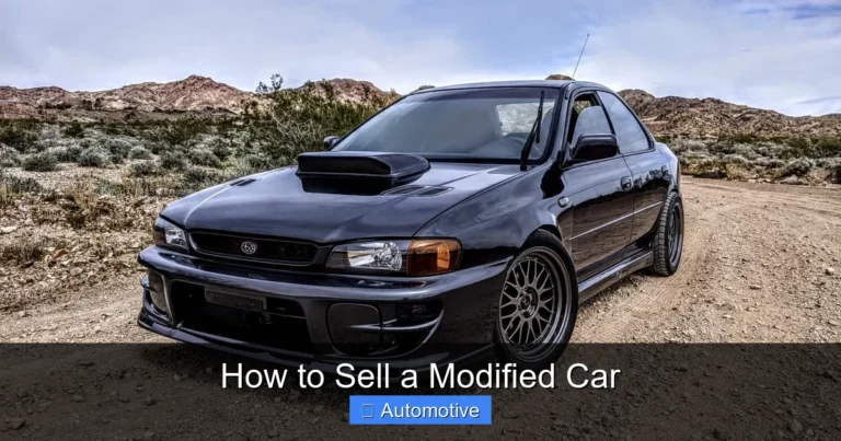 How to Sell a Modified Car