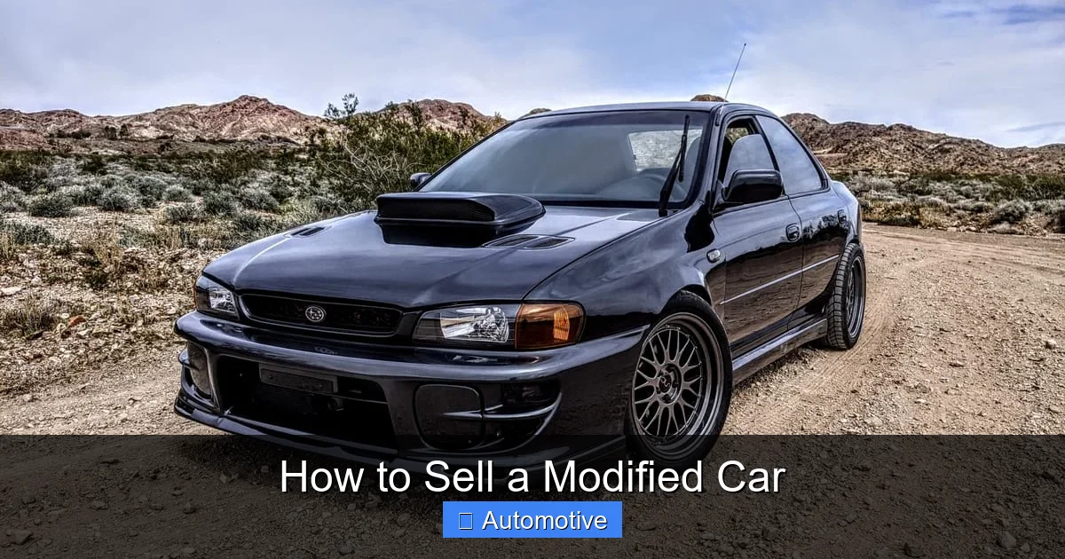 How to Sell a Modified Car