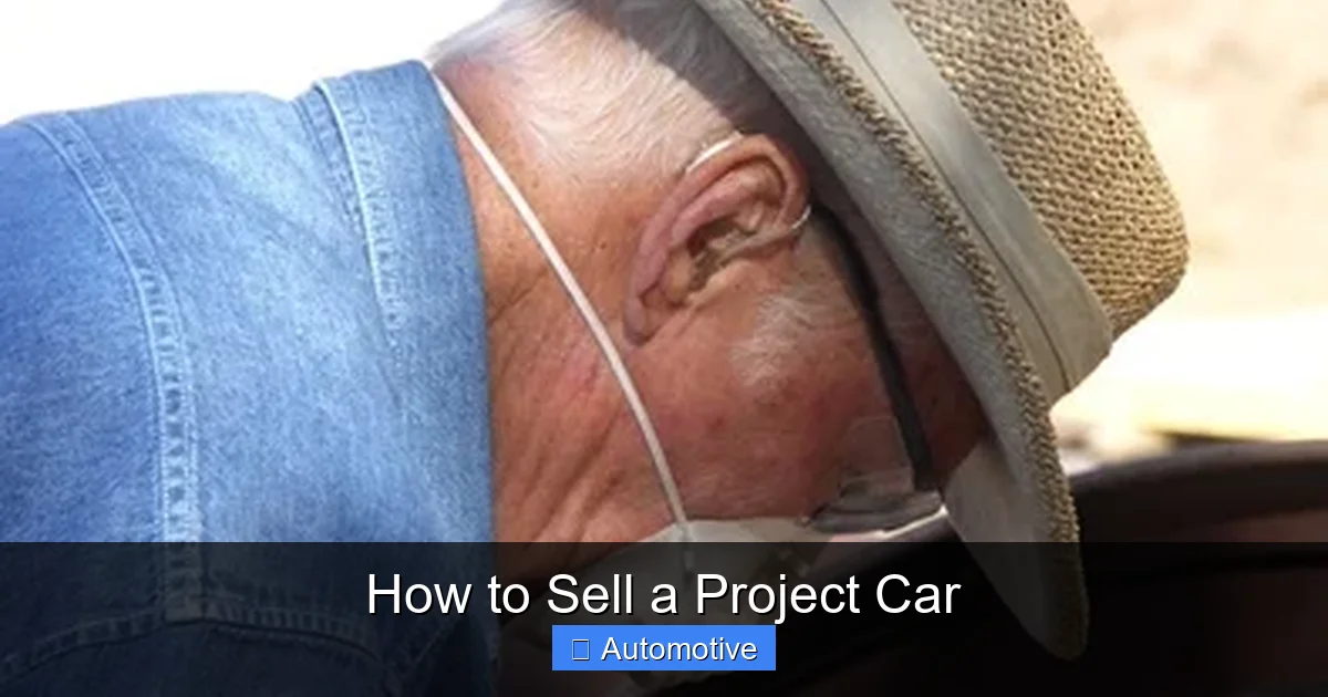 How to Sell a Project Car