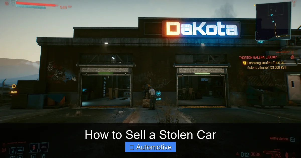 How to Sell a Stolen Car