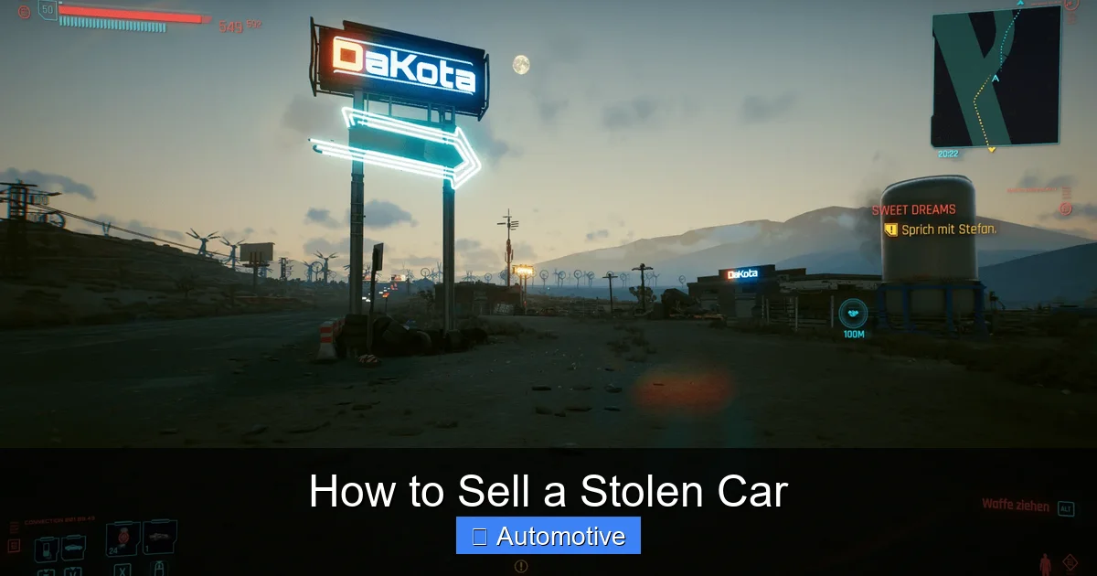 How to Sell a Stolen Car