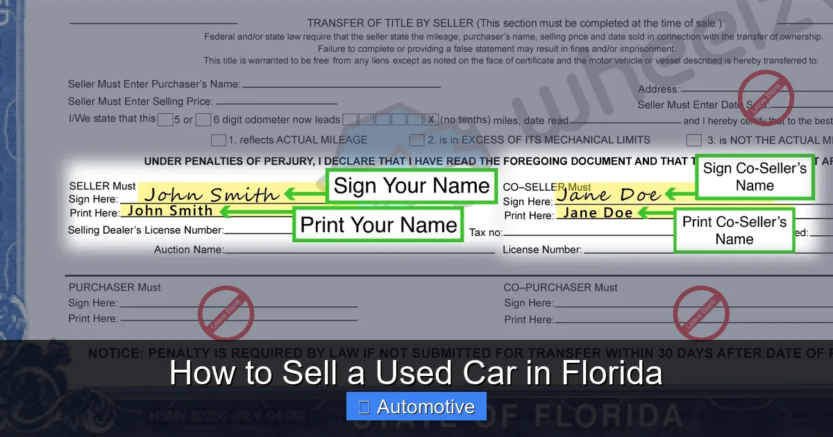 How to Sell a Used Car in Florida