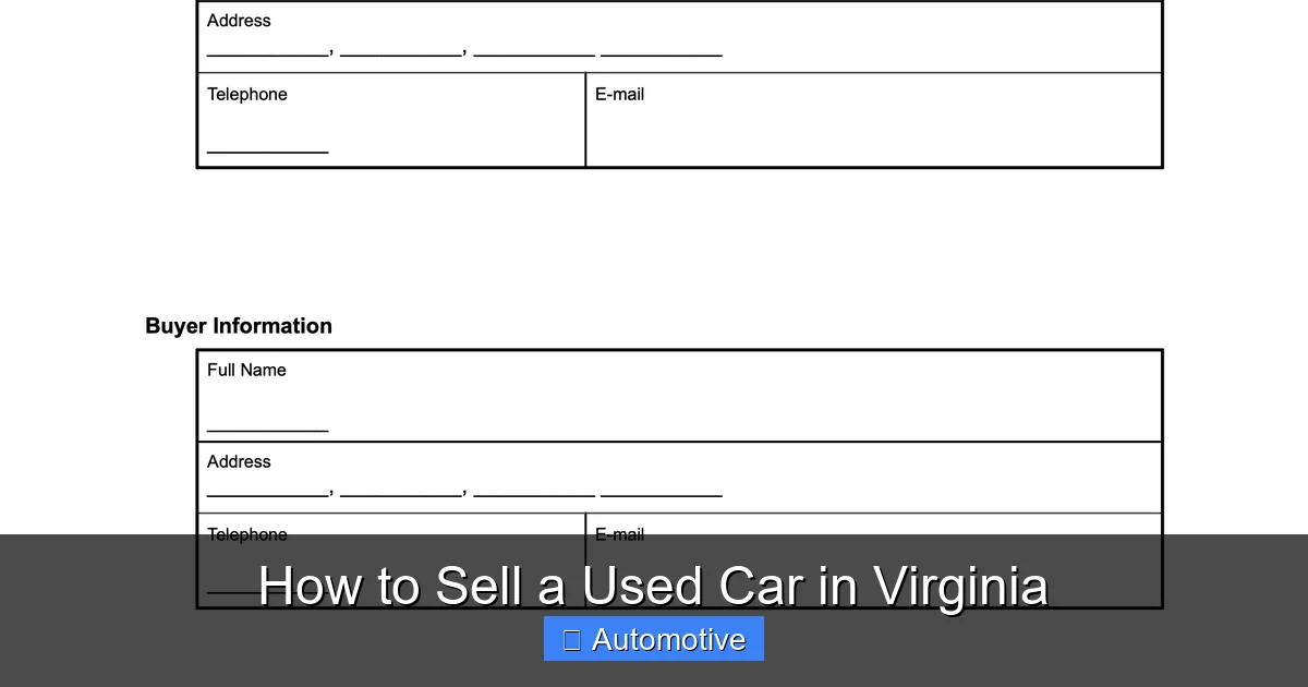 How to Sell a Used Car in Virginia