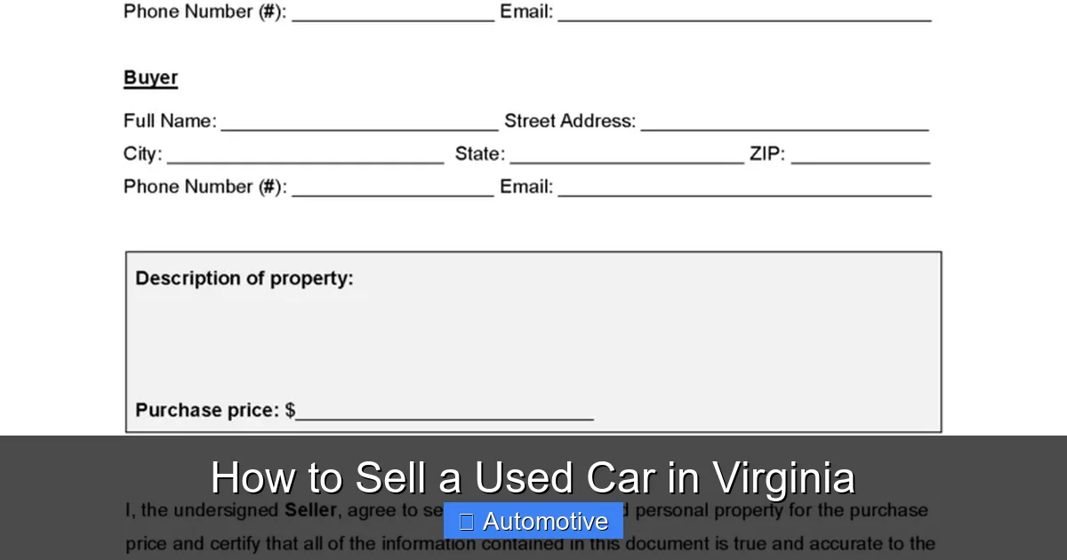 How to Sell a Used Car in Virginia