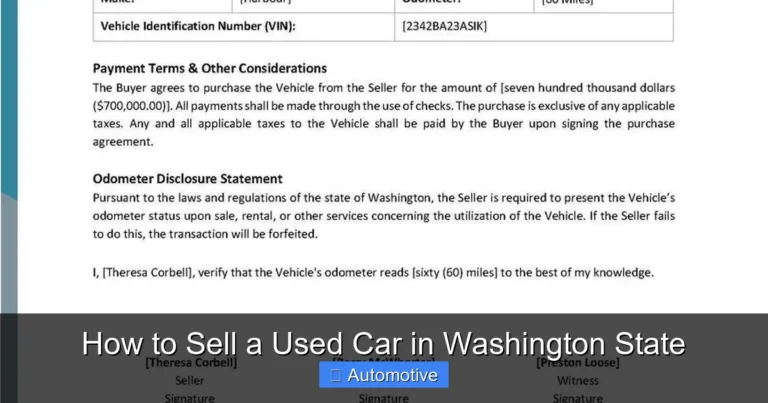 How to Sell a Used Car in Washington State