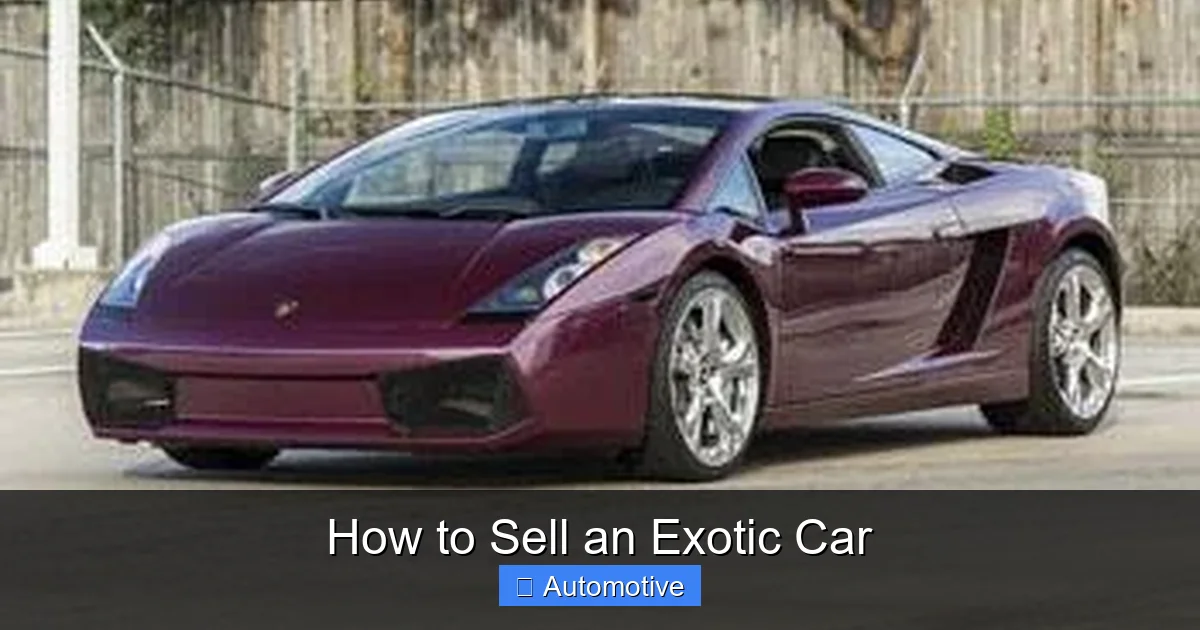 How to Sell an Exotic Car