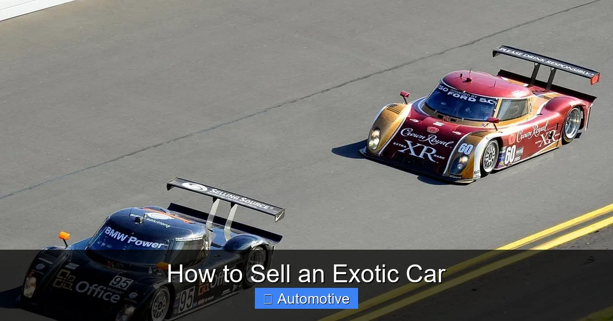 How to Sell an Exotic Car