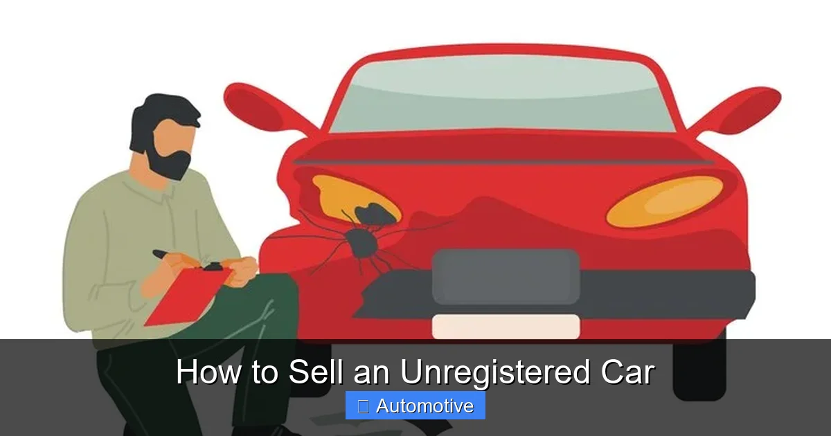 How to Sell an Unregistered Car