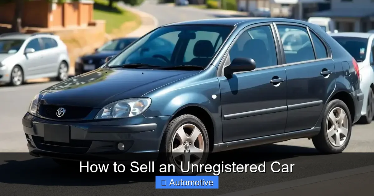 How to Sell an Unregistered Car