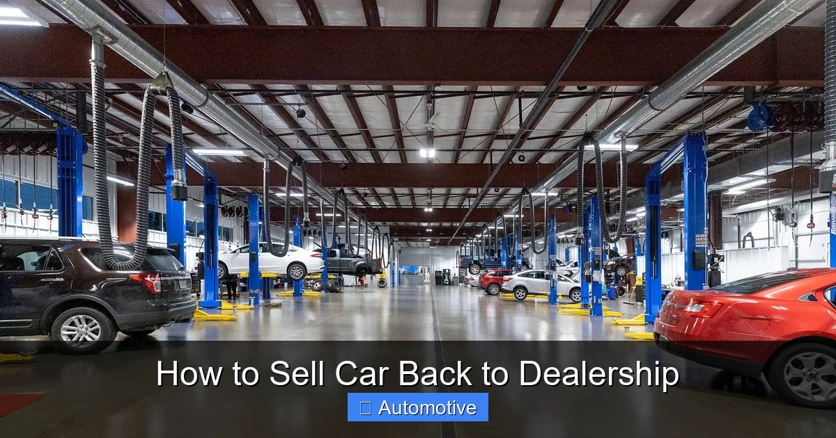 How to Sell Car Back to Dealership