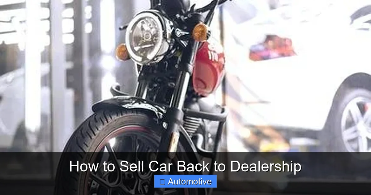 How to Sell Car Back to Dealership