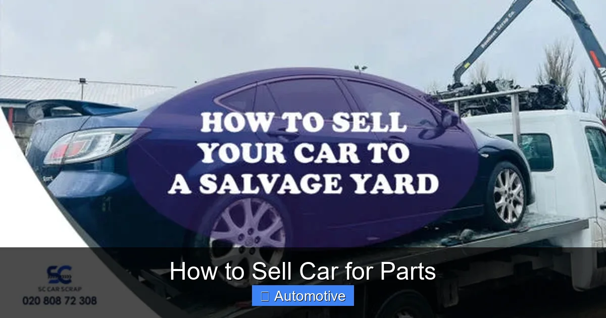How to Sell Car for Parts