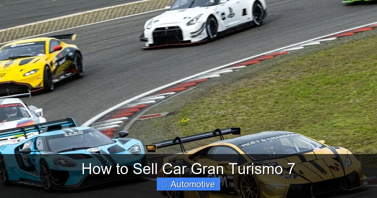 How to Sell Car Gran Turismo 7