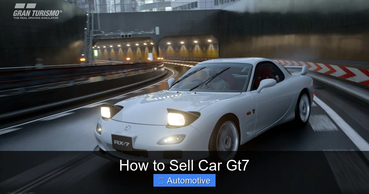 How to Sell Car Gt7