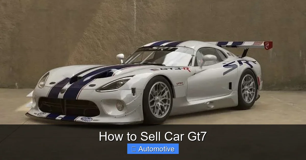 How to Sell Car Gt7