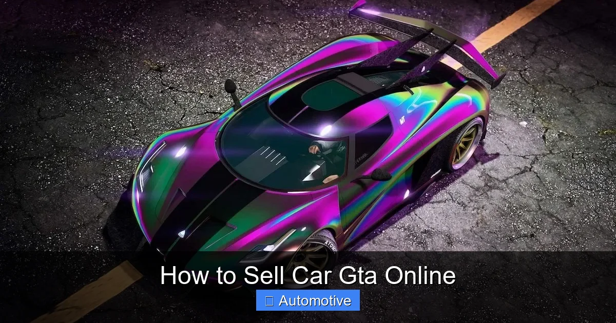 How to Sell Car Gta Online