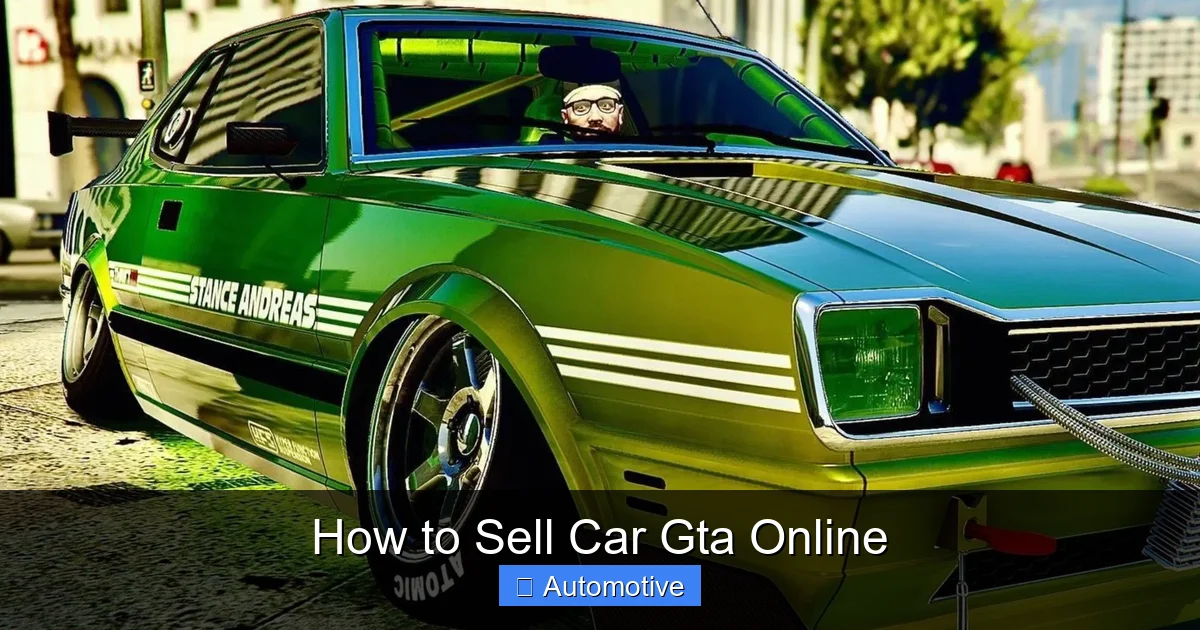 How to Sell Car Gta Online