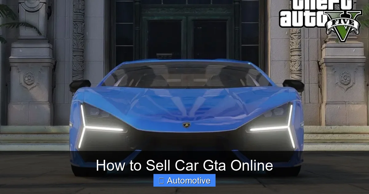 How to Sell Car Gta Online