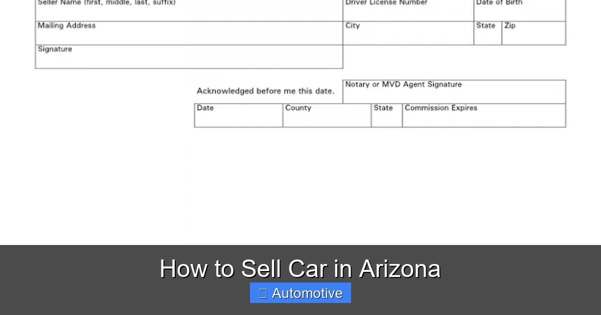 How to Sell Car in Arizona