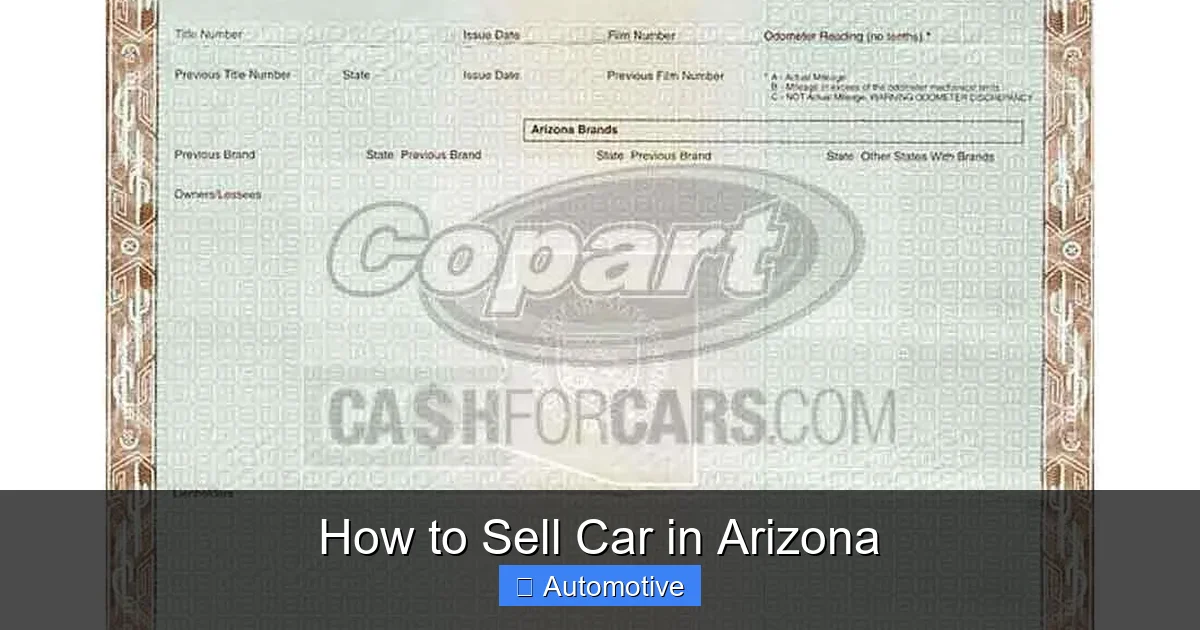 How to Sell Car in Arizona