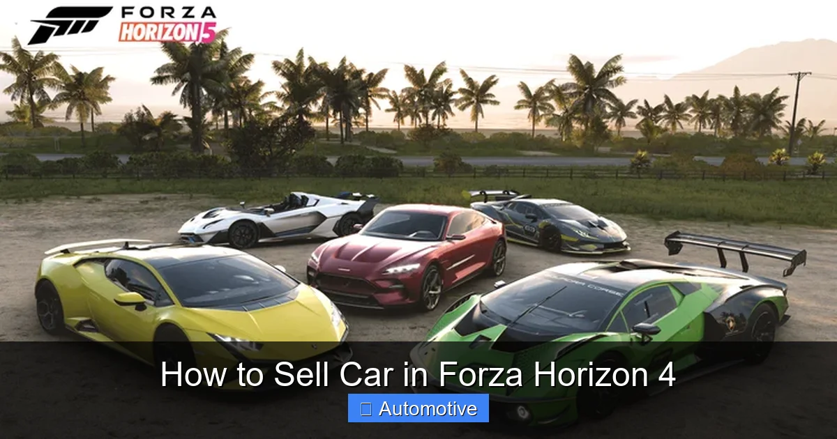 How to Sell Car in Forza Horizon 4