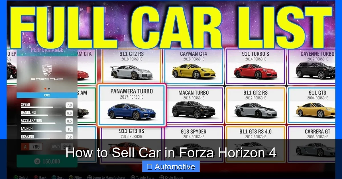 How to Sell Car in Forza Horizon 4