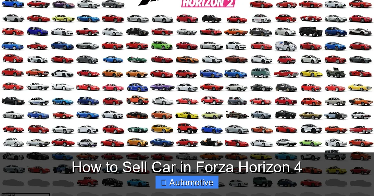 How to Sell Car in Forza Horizon 4