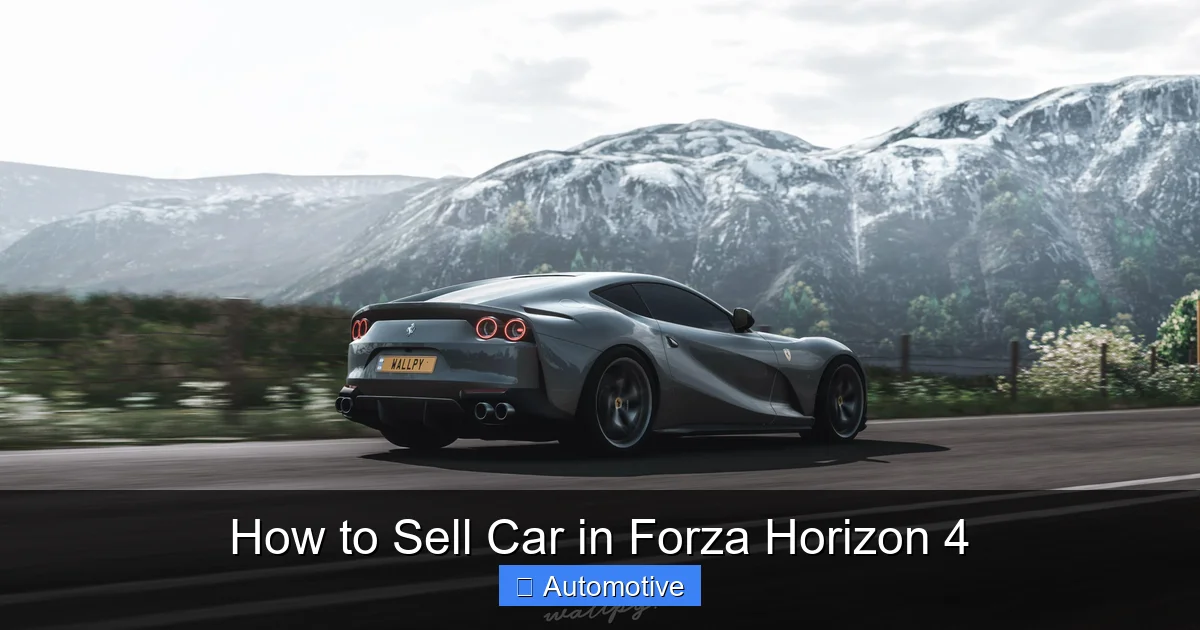 How to Sell Car in Forza Horizon 4