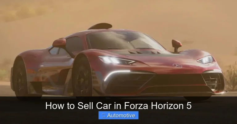 How to Sell Car in Forza Horizon 5