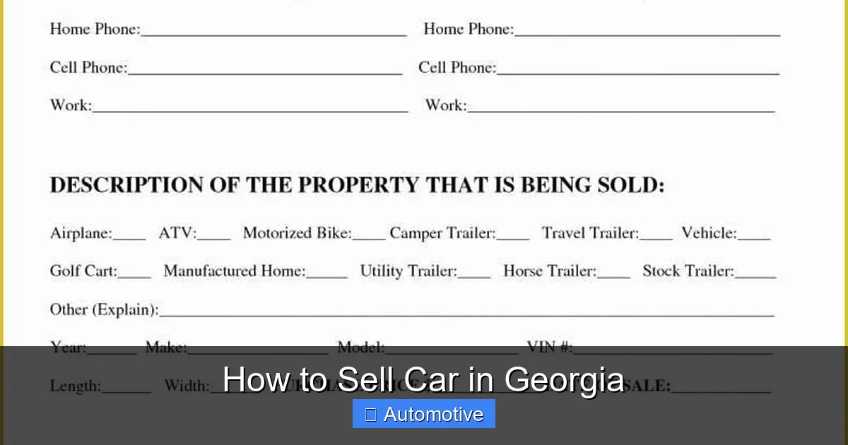 How to Sell Car in Georgia