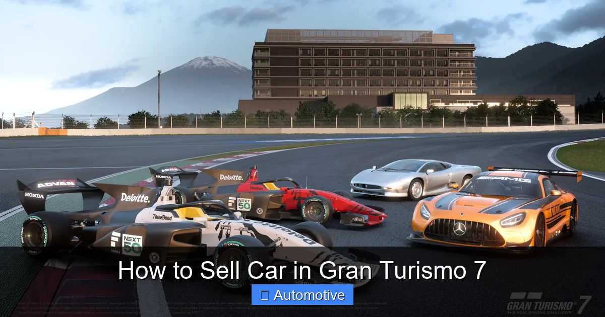 How to Sell Car in Gran Turismo 7