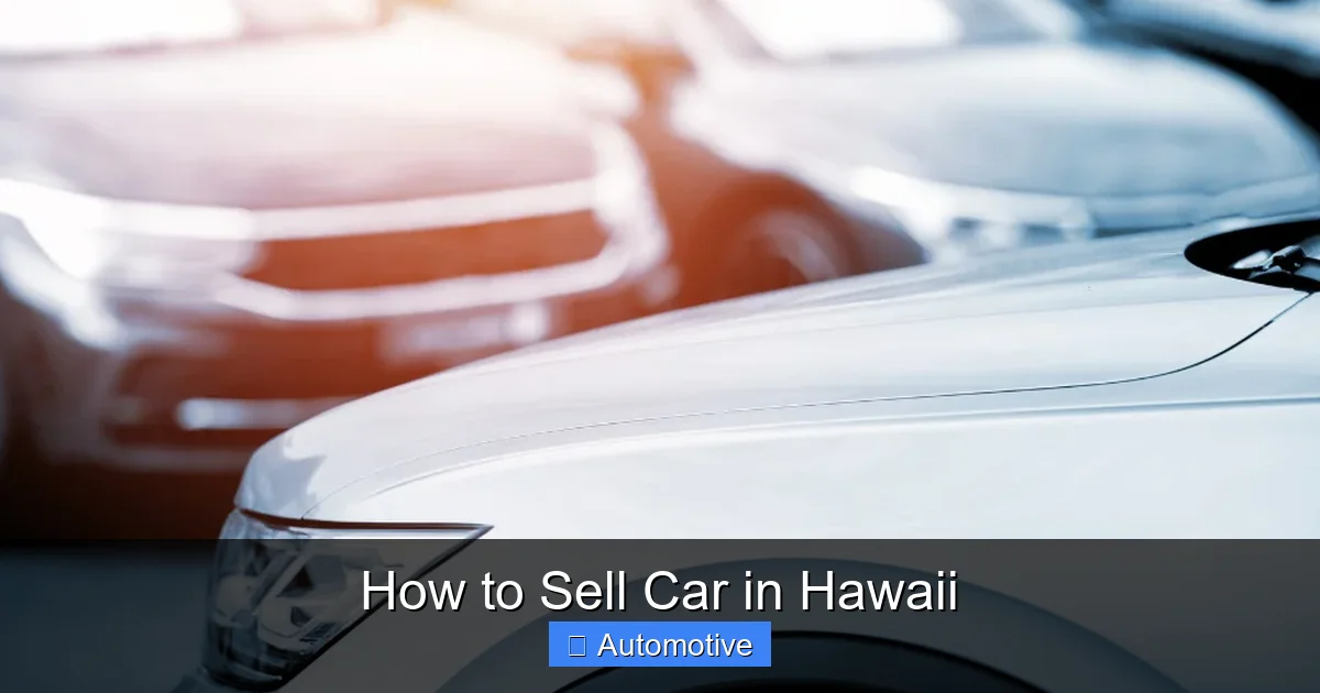How to Sell Car in Hawaii