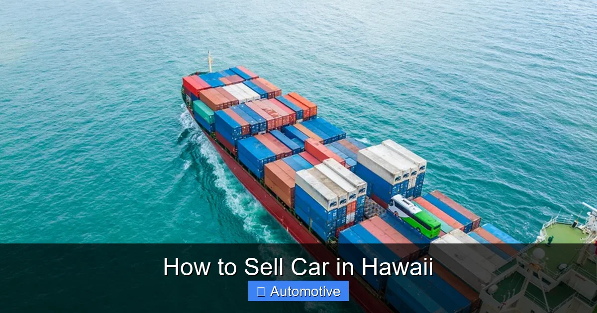 How to Sell Car in Hawaii