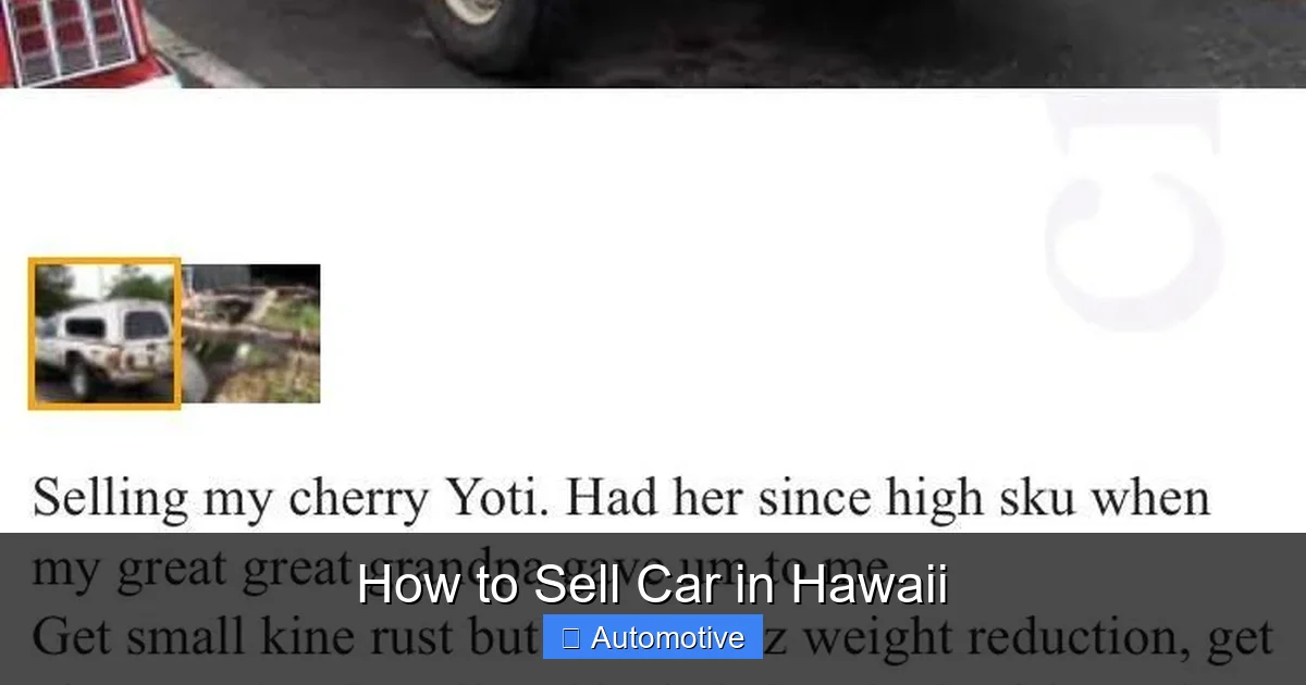 How to Sell Car in Hawaii