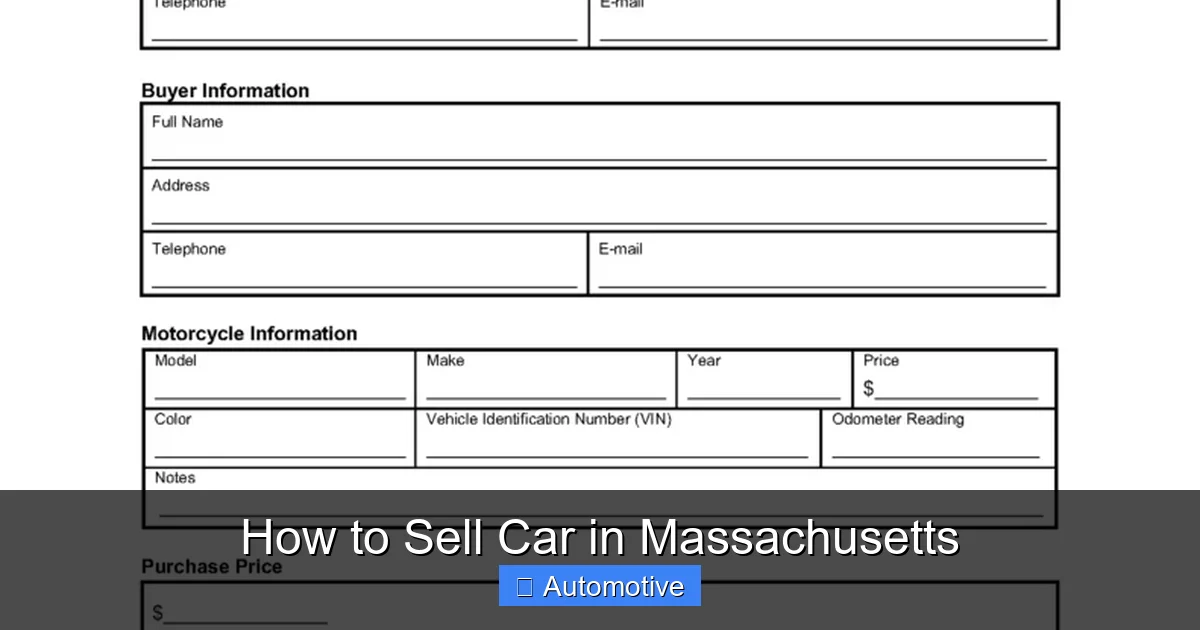 How to Sell Car in Massachusetts