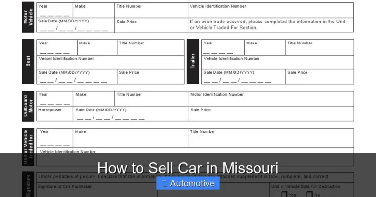 How to Sell Car in Missouri