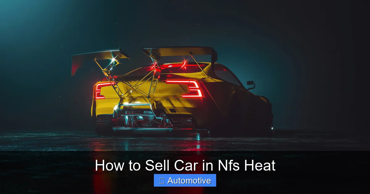How to Sell Car in Nfs Heat