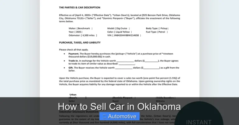 How to Sell Car in Oklahoma