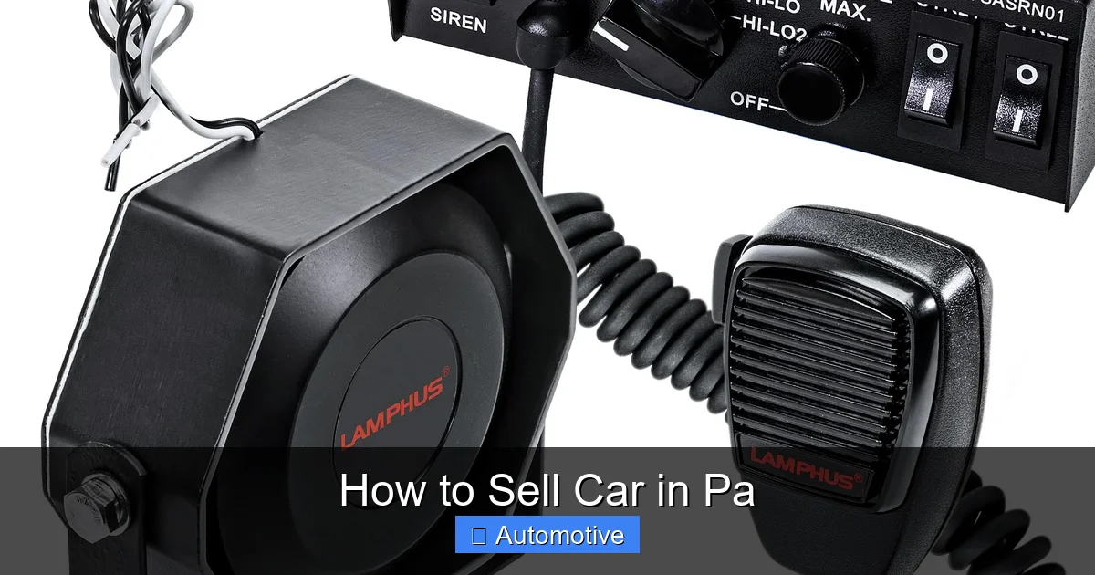 How to Sell Car in Pa