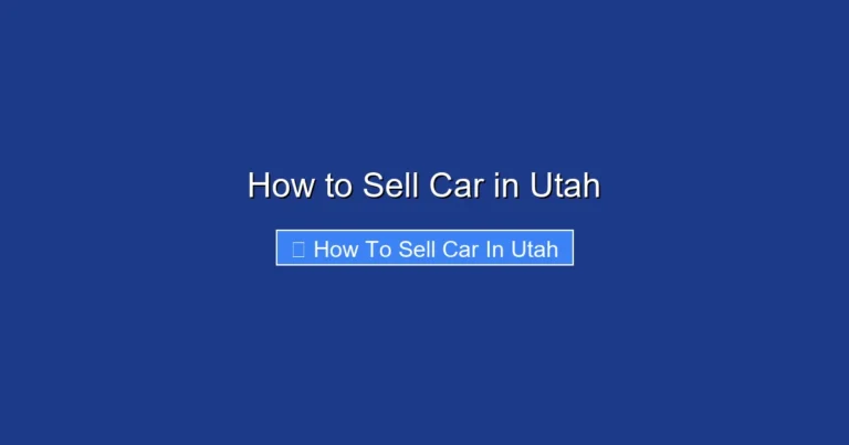 How to Sell Car in Utah