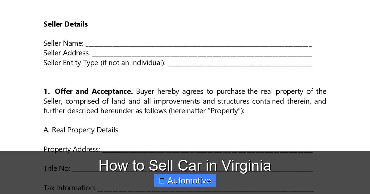 How to Sell Car in Virginia