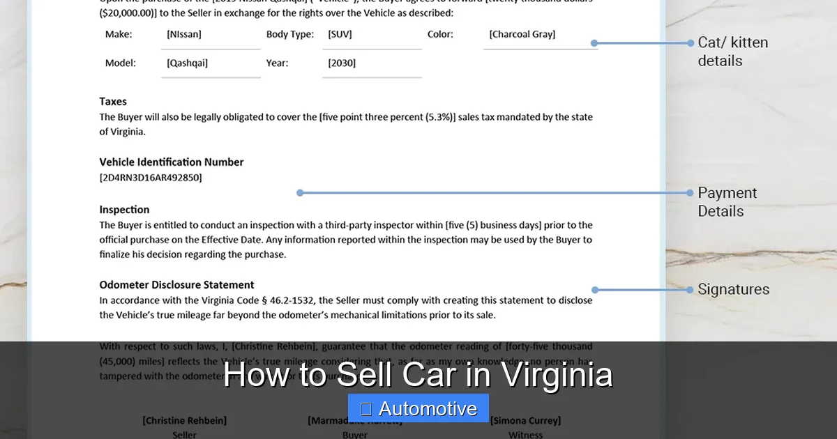 How to Sell Car in Virginia