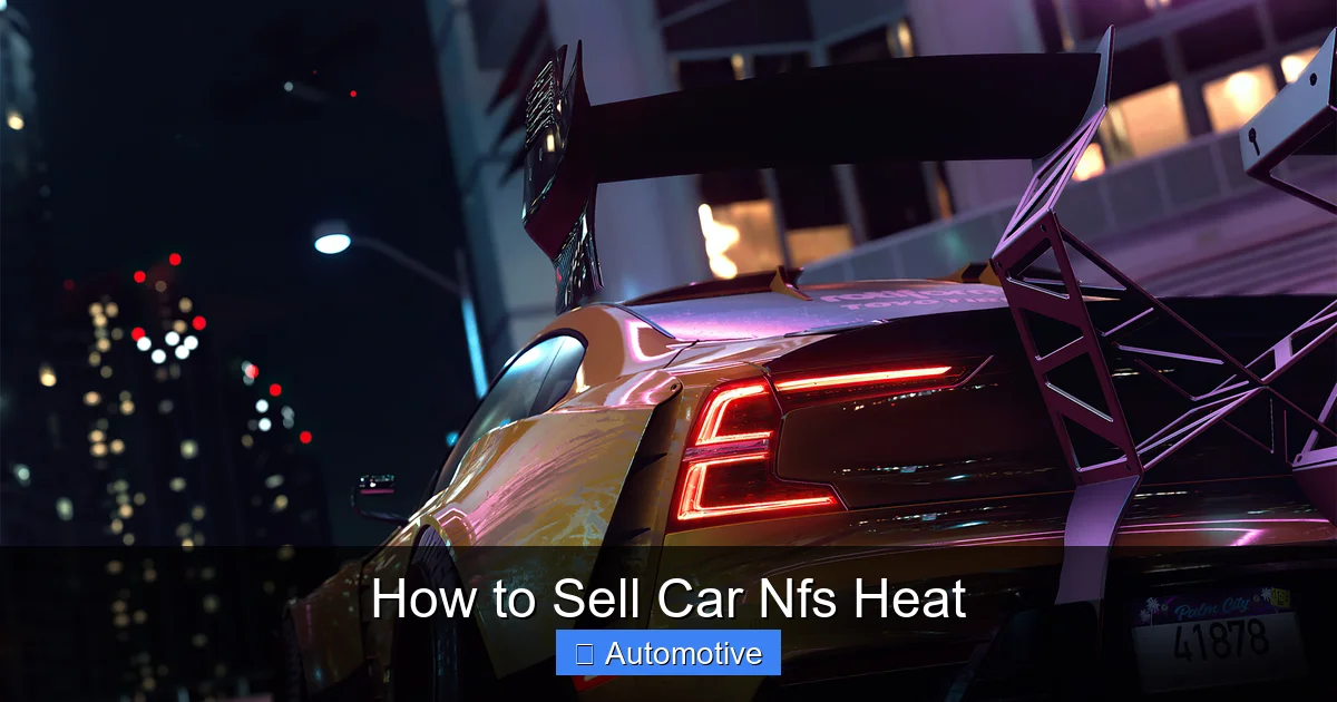 How to Sell Car Nfs Heat