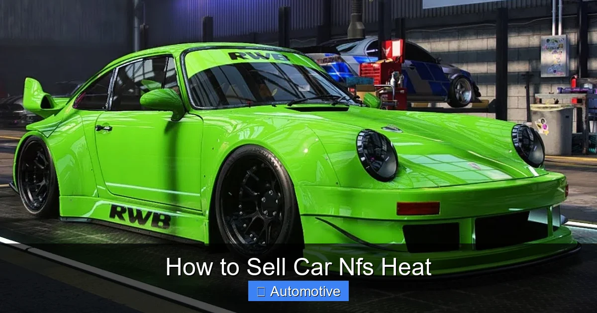 How to Sell Car Nfs Heat