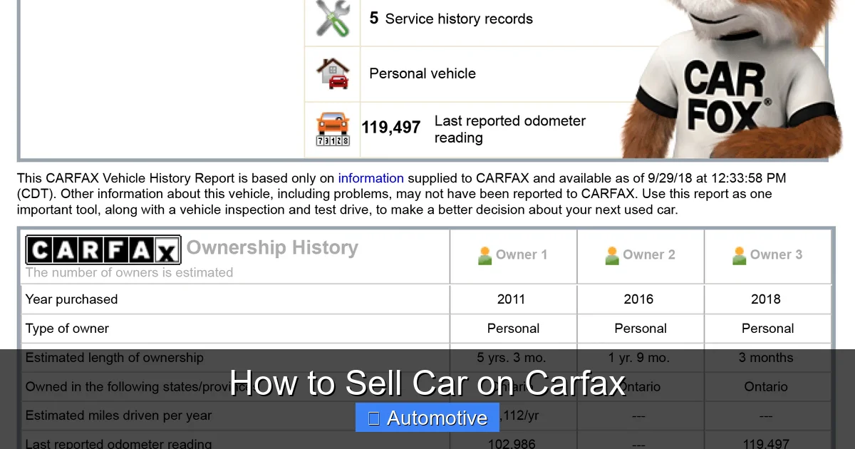 How to Sell Car on Carfax