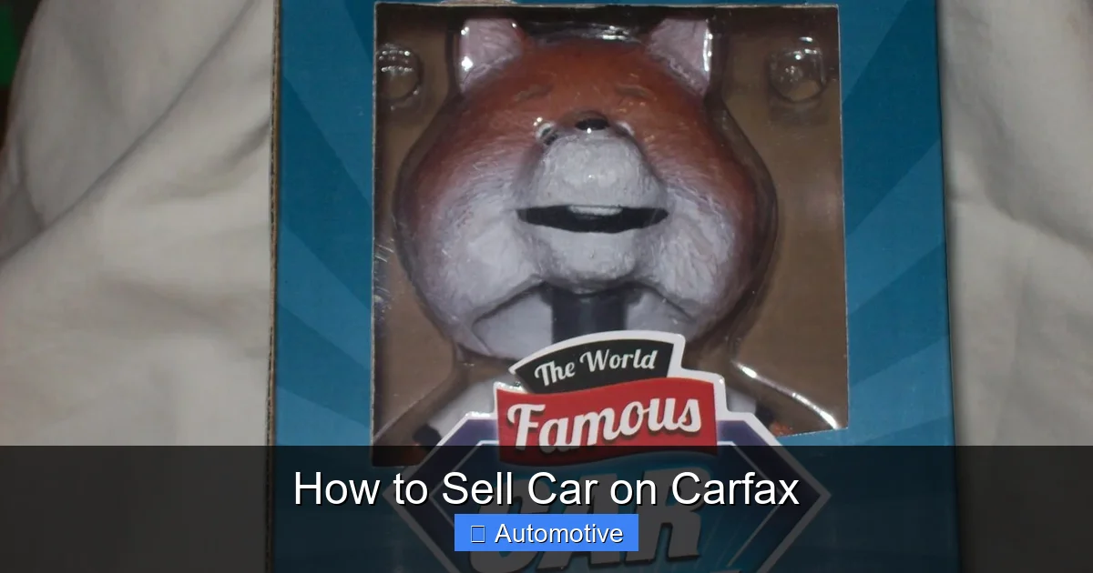How to Sell Car on Carfax