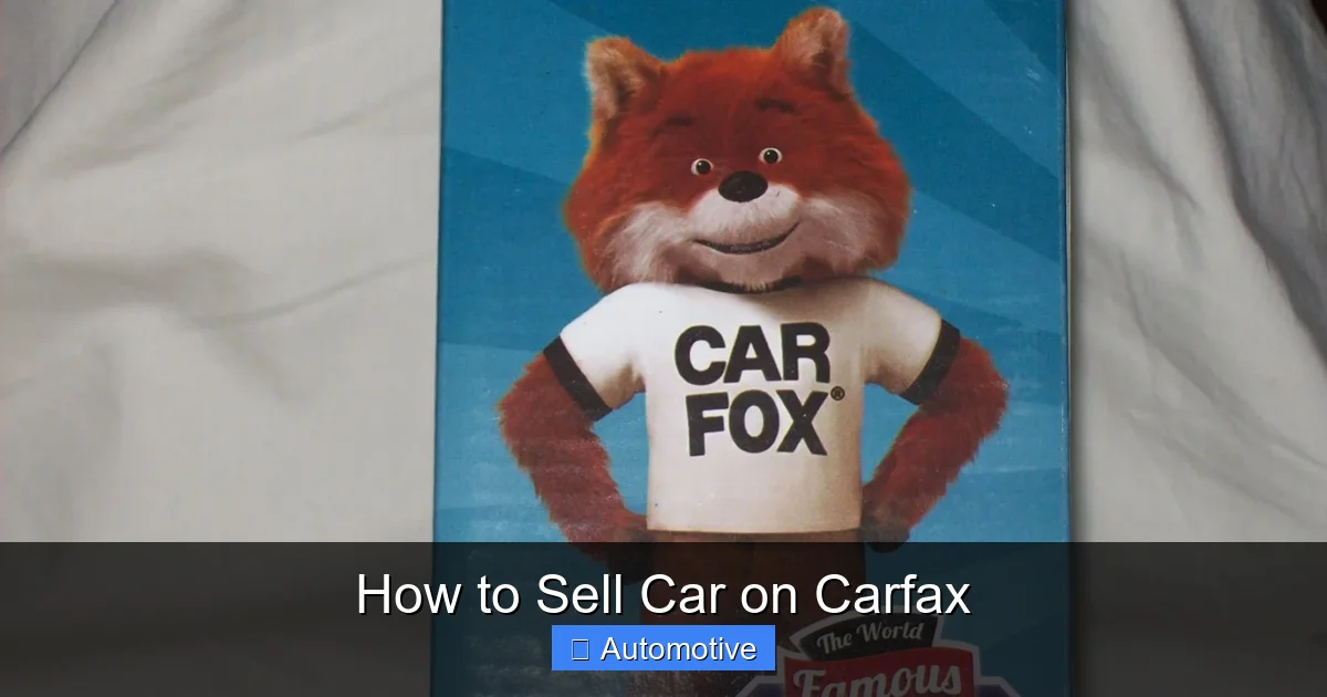 How to Sell Car on Carfax