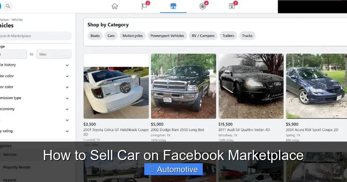 How to Sell Car on Facebook Marketplace